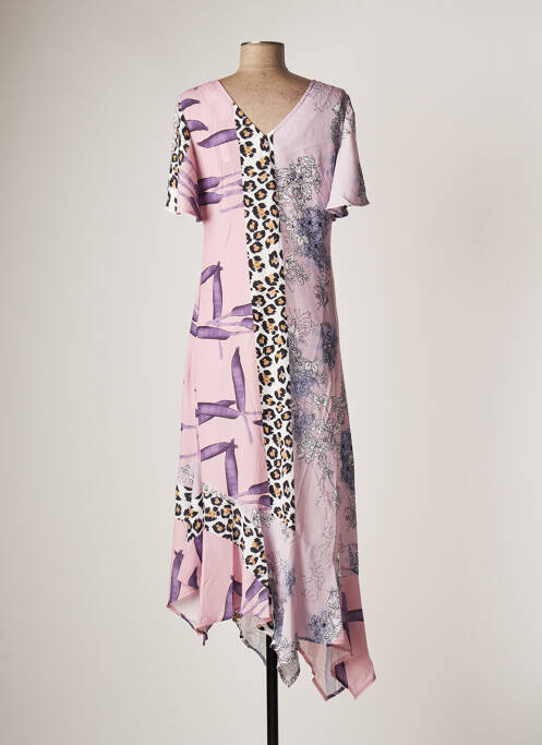 Robe mi-longue rose SOVOGUE pour femme