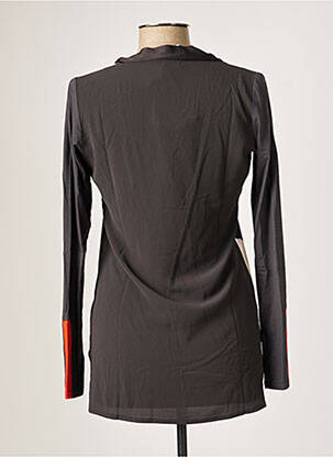 Tunique manches longues tissage crêpe gris MISS CAPTAIN femme