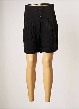 Short fermeture zippée sous rabat boutonné taille haute noir VILA femme