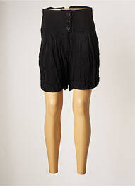 Short fermeture zippée sous rabat boutonné taille haute noir VILA femme