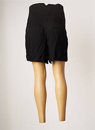Short fermeture zippée sous rabat boutonné taille haute noir VILA femme
