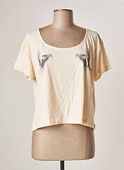 T-shirt beige VILA pour femme seconde vue