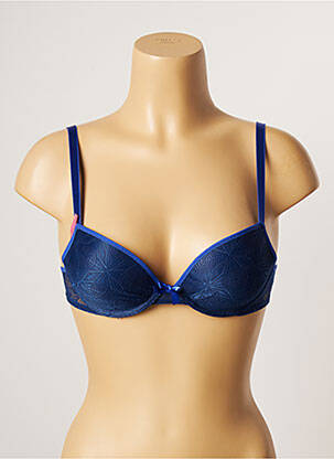 Soutien-gorge effet matière satinée haut soutien-gorge push-up bleu PASSIONATA femme