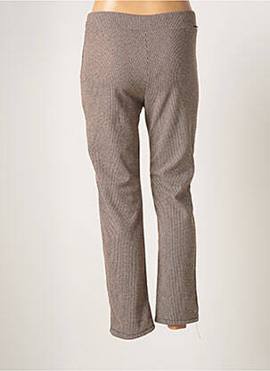 Pantalon droit stretch taille normale marron FREE femme
