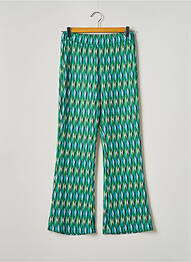 Pantalon large taille haute taille haute vert FREE femme