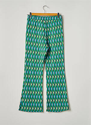 Pantalon large taille haute taille haute vert FREE femme