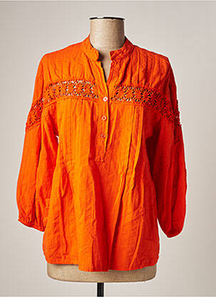 Blouse manches 3/4 manches 3/4 orange FREE FOR HUMANITY femme