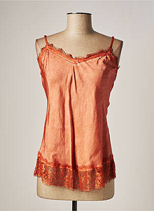 Top orange FREE FOR HUMANITY pour femme