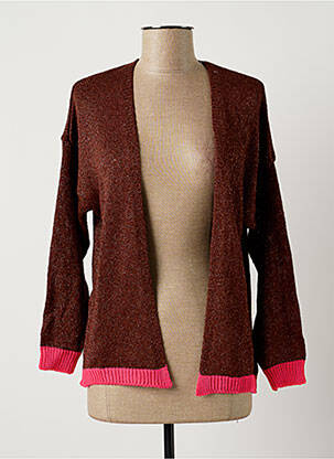 Gilet manches longues stretch marron FREE FOR HUMANITY femme