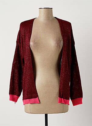 Gilet manches longues stretch rouge FREE FOR HUMANITY femme