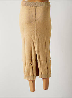 Jupe longue coupe droite beige FREE FOR HUMANITY femme