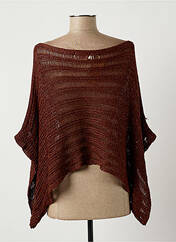 Poncho marron FREE FOR HUMANITY pour femme seconde vue