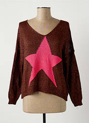 Pull marron FREE FOR HUMANITY pour femme seconde vue