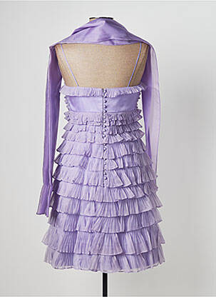 Robe mi-longue sans manche sans manche violet PERSONALITY femme