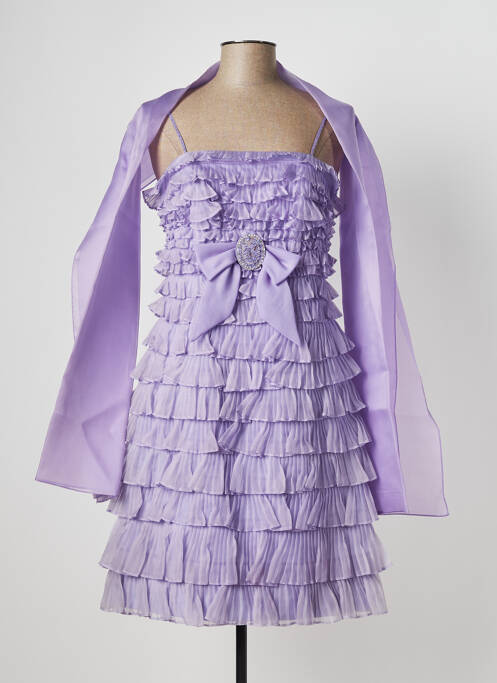 Robe mi-longue sans manche sans manche violet PERSONALITY femme