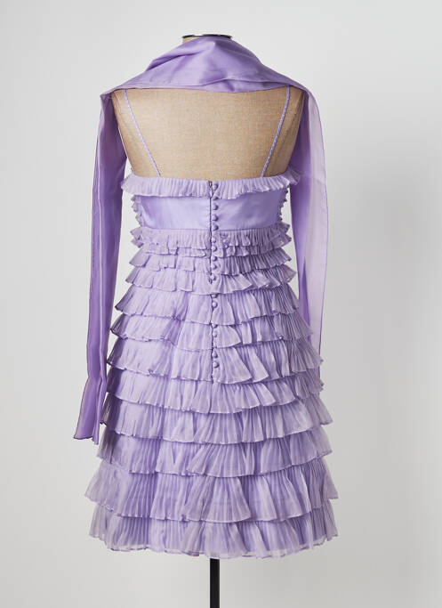 Robe mi-longue sans manche sans manche violet PERSONALITY femme