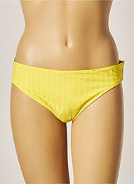 Bas de maillot de bain effet matière satinée culotte jaune CHERRY BEACH femme