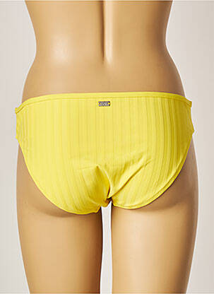 Bas de maillot de bain effet matière satinée culotte jaune CHERRY BEACH femme