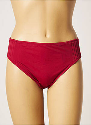Bas de maillot de bain stretch culotte rouge BELCOR femme