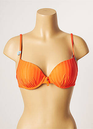 Haut de maillot de bain stretch haut soutien-gorge moulé orange CHERRY BEACH femme