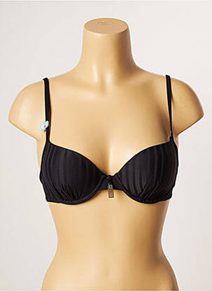 Haut de maillot de bain stretch haut soutien-gorge moulé noir CHERRY BEACH femme