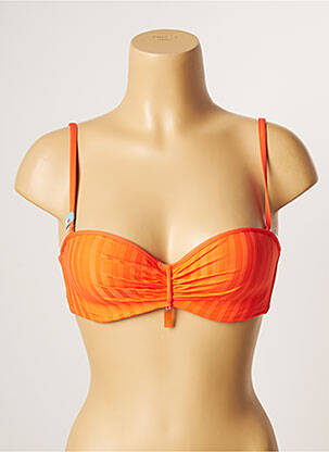 Haut de maillot de bain stretch haut bandeau orange CHERRY BEACH femme