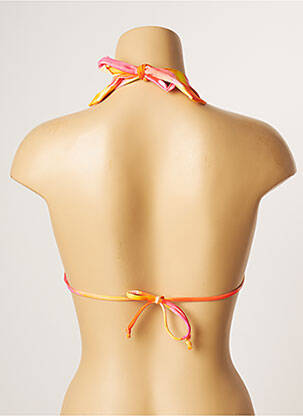 Haut de maillot de bain stretch haut triangles orange CHERRY BEACH femme
