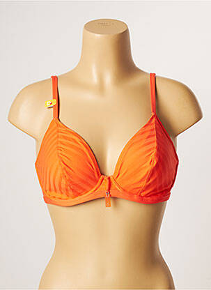 Haut de maillot de bain stretch haut soutien-gorge emboitant orange CHERRY BEACH femme