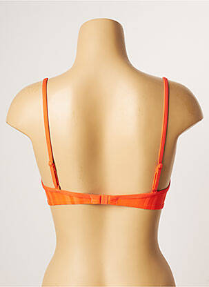 Haut de maillot de bain stretch haut soutien-gorge push-up orange CHERRY BEACH femme