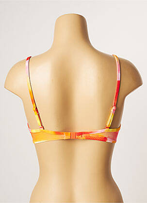 Haut de maillot de bain stretch haut soutien-gorge push-up orange CHERRY BEACH femme