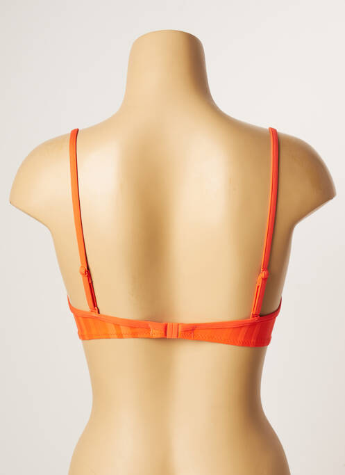 Haut de maillot de bain stretch haut soutien-gorge push-up orange CHERRY BEACH femme