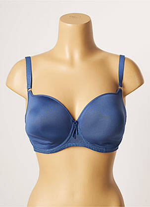 Soutien-gorge effet matière satinée haut soutien-gorge moulé bleu PASSIONATA femme