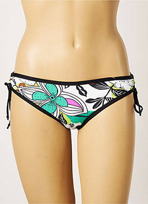 Bas de maillot de bain imprimé fleurs bikini blanc CHERRY BEACH femme
