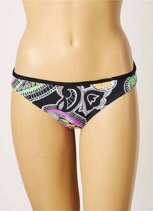 Bas de maillot de bain imprimé fantaisie culotte noir CHERRY BEACH femme