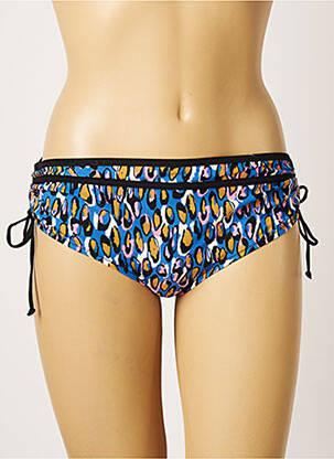Bas de maillot de bain imprimé fantaisie culotte bleu BELCOR femme