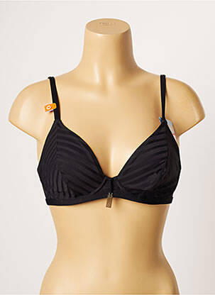 Haut de maillot de bain stretch haut soutien-gorge emboitant noir CHERRY BEACH femme
