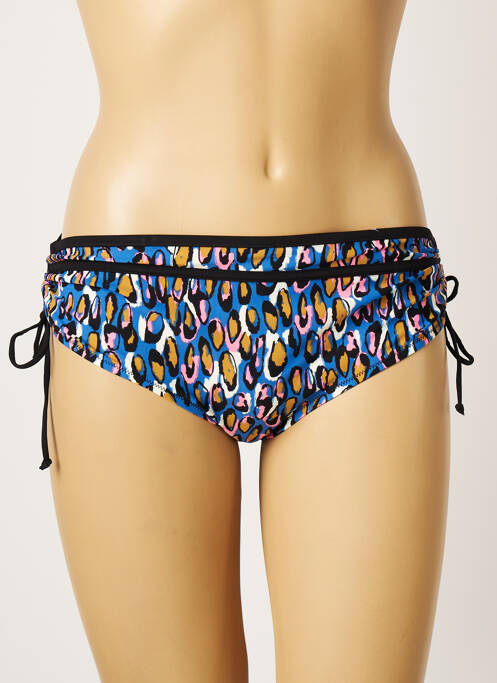 Bas de maillot de bain imprimé fantaisie culotte bleu BELCOR femme