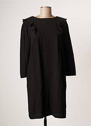 Robe courte manches longues manches longues noir SEE U SOON femme