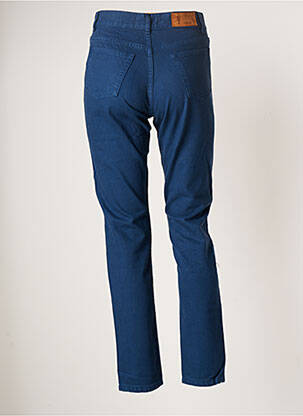 Jeans coupe slim broderie rivets taille haute bleu LUK AP femme