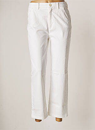 Pantalon chino poches taille haute blanc REIKO femme