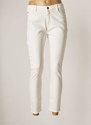 Jeans coupe slim blanc LA PETITE FRANCAISE pour femme