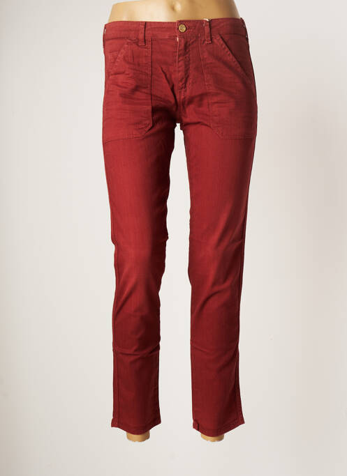 Jeans coupe slim slim taille basse marron BÔ-M femme