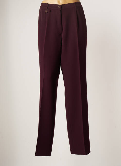 Pantalon droit violet LCDN pour femme