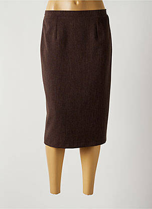 Jupe mi-longue marron GRIFFON pour femme
