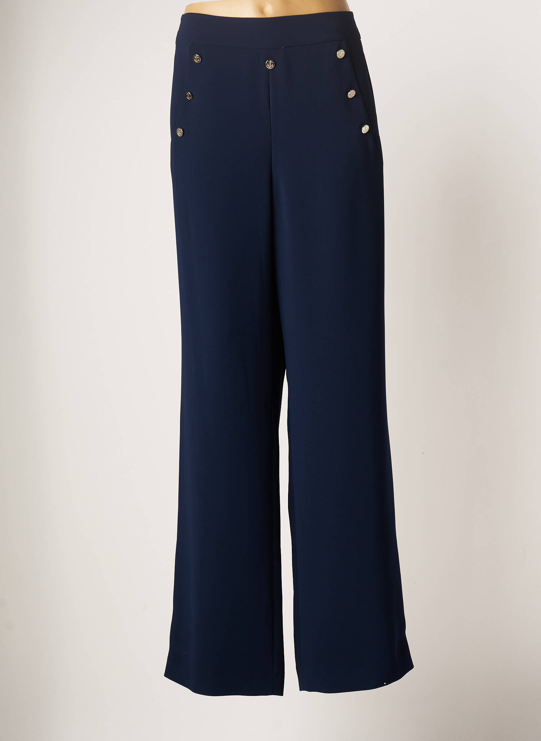 Weill Pantalons Droits Femme De Couleur Bleu 2011258 bleu00 Modz