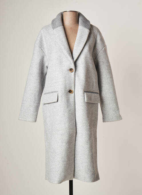 Manteau long gris VILA pour femme