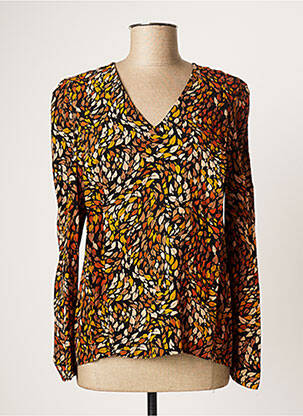 Blouse imprimé fantaisie manches longues noir LA PETITE FRANCAISE femme