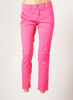 Pantalon 7/8 stretch taille normale rose HAPPY femme