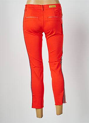 Pantalon 7/8 stretch taille normale rouge HAPPY femme