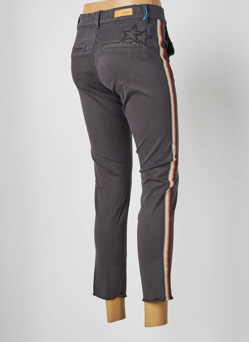 Pantalon chino gris HAPPY pour femme